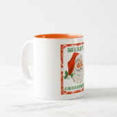 Frohe Weihnachten Vintag Retro Santa Claus Zweifarbige Tasse (Vorderseite Links)