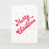 Frohe Weihnachten Vintag Retro Typografie Red (Vorderseite)