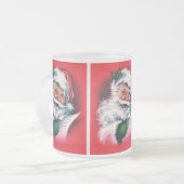 Frohe Weihnachten, Vintag, Retro, Weihnachtsmann,  Mattglastasse (Vorderseite Links)