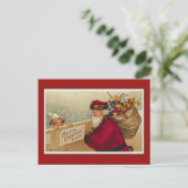 Frohe Weihnachten Vintag Santa (Stehend Vorderseite)