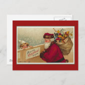 Frohe Weihnachten Vintag Santa (Vorne/Hinten)