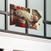 Frohe Weihnachten Vintag Santa Banner (Äußeres Gebäude)