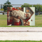 Frohe Weihnachten Vintag Santa Banner (Insitu)