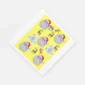 Frohe Weihnachten Vintag Santa Napkins Serviette (Ecke)
