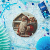 Frohe Weihnachten Vintag Santa Pappteller (Party)