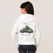 Frohe Weihnachten Vintag Truck Hoodie (Schwarz voll)