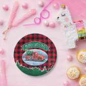 Frohe Weihnachten Vintag Truck Pappteller (Party)