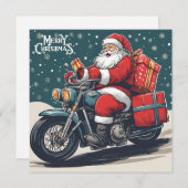 Frohe Weihnachten Vintag Weihnachten auf Motorrad (Vorne/Hinten)