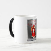 Frohe Weihnachten Vintag Weihnachtsdesign Verwandlungstasse (Vorderseite Links)