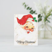 Frohe Weihnachten Vintag Weihnachtszeit Postkarte (Stehend Vorderseite)