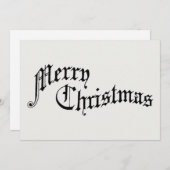 Frohe Weihnachten Vintage altmodische Typografie (Vorne/Hinten)