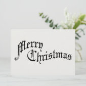 Frohe Weihnachten Vintage altmodische Typografie (Stehend Vorderseite)