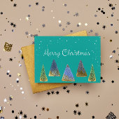 Frohe Weihnachten Vintage Bäume Feiertage Postkart