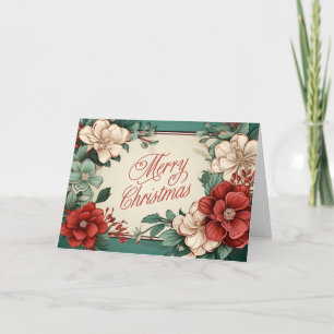 Frohe Weihnachten Vintage Blume