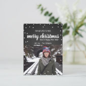 Frohe Weihnachten Vintage Chalkboard | Foto (Stehend Vorderseite)