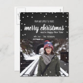 Frohe Weihnachten Vintage Chalkboard | Foto (Vorne/Hinten)