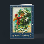 Frohe Weihnachten. Vintage Christmas Angel Feiertagskarte<br><div class="desc">Frohe Weihnachten. Glückliches Weihnachten. Weihnachtsgel Weihnachtskarte individuell anpassbar Weihnachtskarten. Matching Karten und Geschenke erhältlich in der Weihnachts- und Neujahrskategorie / Vintage Kunst Kategorie unseres Stores.</div>