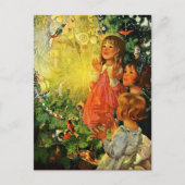 Frohe Weihnachten. Vintage Christmas Scene Feiertagspostkarte (Vorderseite)