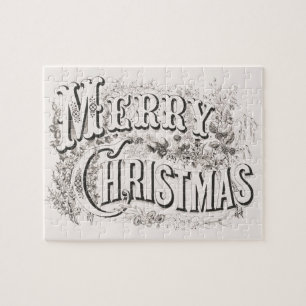 Frohe Weihnachten, Vintage Currier & Ives (Bericht Puzzle
