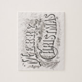 Frohe Weihnachten, Vintage Currier & Ives (Bericht Puzzle (Vertikal)