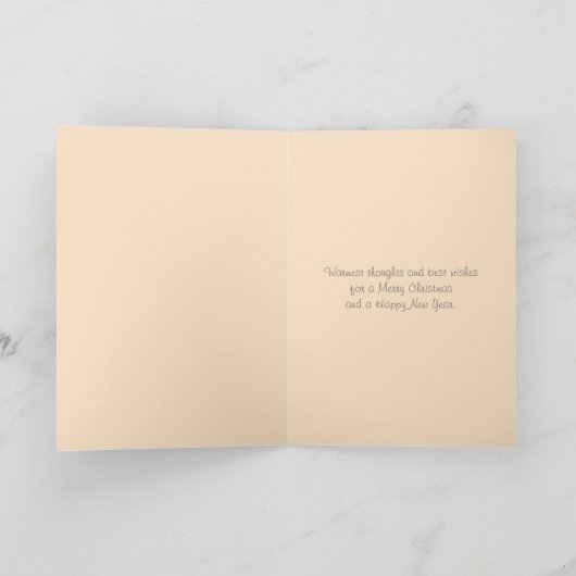 Frohe Weihnachten Vintage Custom Grußkarte (Innenseite)