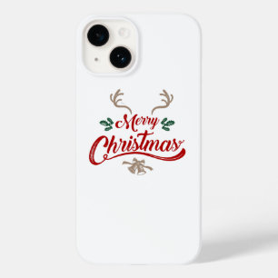 Frohe Weihnachten Vintage-Design Rot & Grün Case-Mate iPhone 14 Hülle