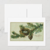 Frohe Weihnachten Vintage Grußkarte (Vorne/Hinten)