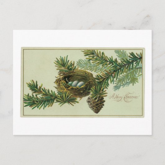 Frohe Weihnachten Vintage Grußkarte (Vorderseite)