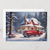 Frohe Weihnachten Vintage Hütte (Vorne/Hinten)