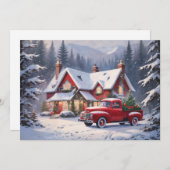 Frohe Weihnachten Vintage Hütte (Vorne/Hinten)