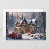 Frohe Weihnachten Vintage Hütte (Vorne/Hinten)