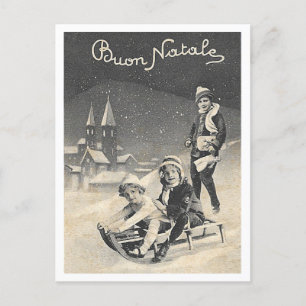Frohe Weihnachten Vintage italienische Weihnachtss Postkarte