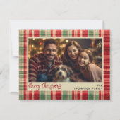 Frohe Weihnachten Vintage karierte benutzerdefinie (Vorderseite)