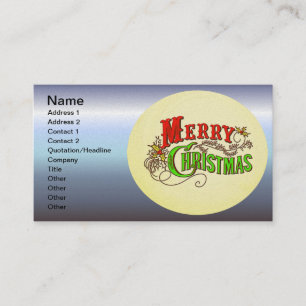 Frohe Weihnachten Vintage-Karten-Slogan Visitenkarte