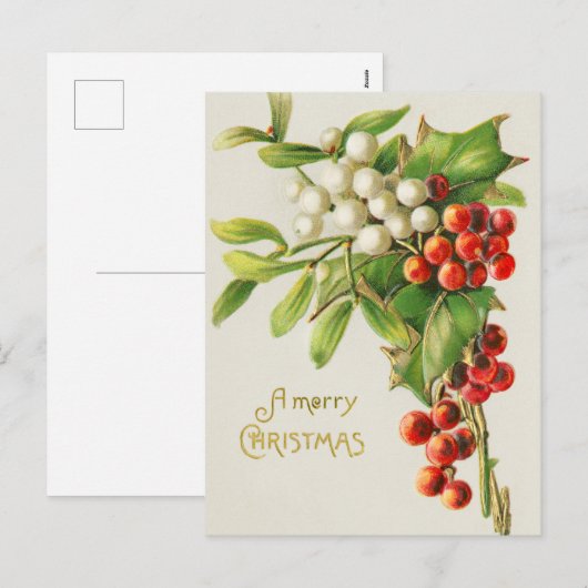 Frohe Weihnachten Vintage Kirsche (Vorne/Hinten)