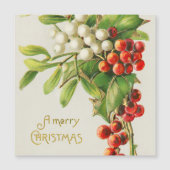 Frohe Weihnachten Vintage Kirsche Magnetkarte (Vorderseite)