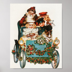 Frohe Weihnachten Vintage-Kunst klassisch Poster