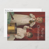 Frohe Weihnachten Vintage Kunst Postkarte (Vorne/Hinten)