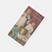 Frohe Weihnachten Vintage Kunst Serviette (Ecke)