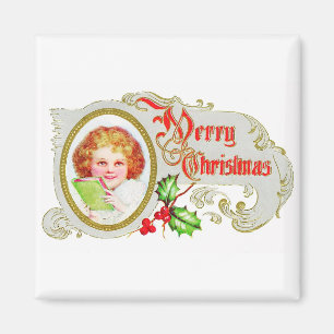 Frohe Weihnachten Vintage Magnet