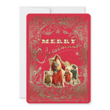 Frohe Weihnachten Vintage Ornament - Einladungskar