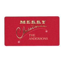 Frohe Weihnachten Vintage Ornament - Label