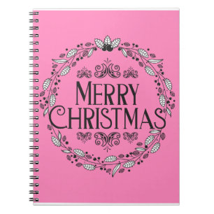 Frohe Weihnachten Vintage Ornament-Notebook Notizblock