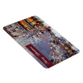 Frohe Weihnachten. Vintage Pariser Winterlandschaf Magnet (Rechte Seite)