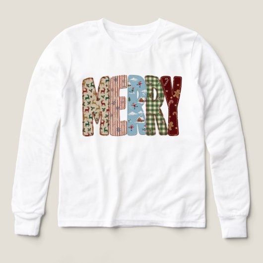 Frohe Weihnachten Vintage Patchwork Buchstaben | W (Design Vorderseite)