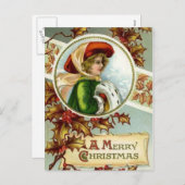 Frohe Weihnachten Vintage Postkarte (Vorne/Hinten)