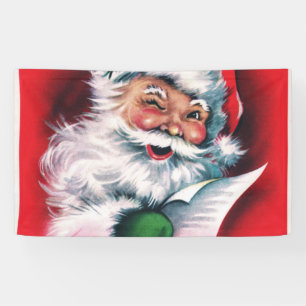 Frohe Weihnachten, Vintage, Retro, Weihnachtsmann, Banner