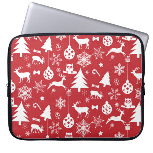 Frohe Weihnachten: Vintage Rote Sammlung Laptopschutzhülle