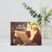 Frohe Weihnachten Vintage Santa (Stehend Vorderseite)