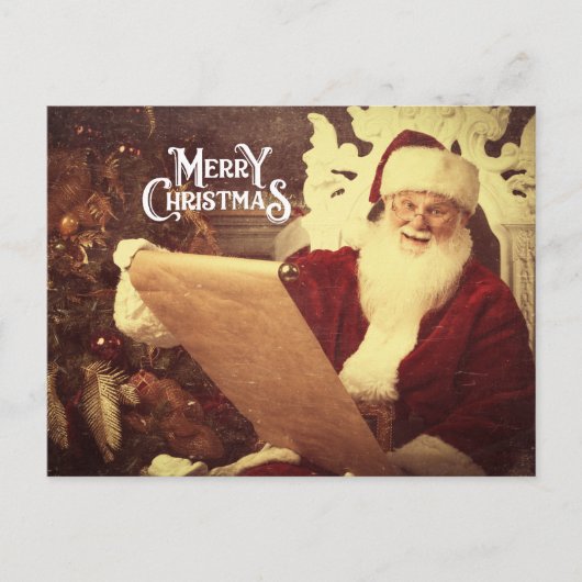 Frohe Weihnachten Vintage Santa (Vorderseite)